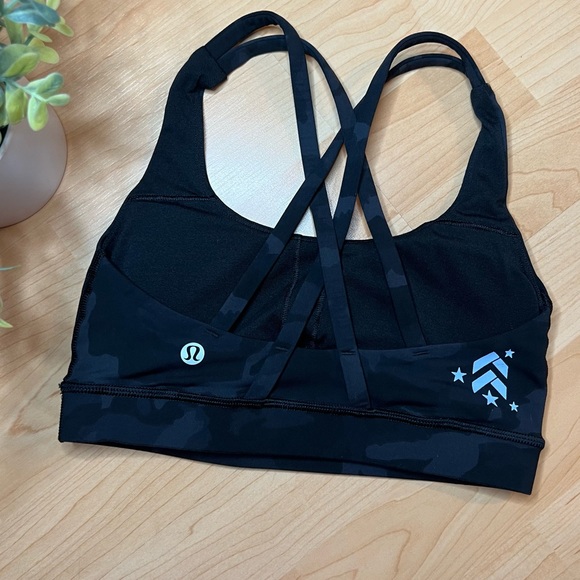 lululemon athletica Other - Lululemon Military Camo Energy Bra Size 2 Black Gray